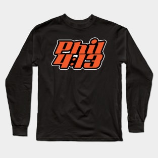 Philippians 4:13 Bible Verse 2 Black Version Long Sleeve T-Shirt